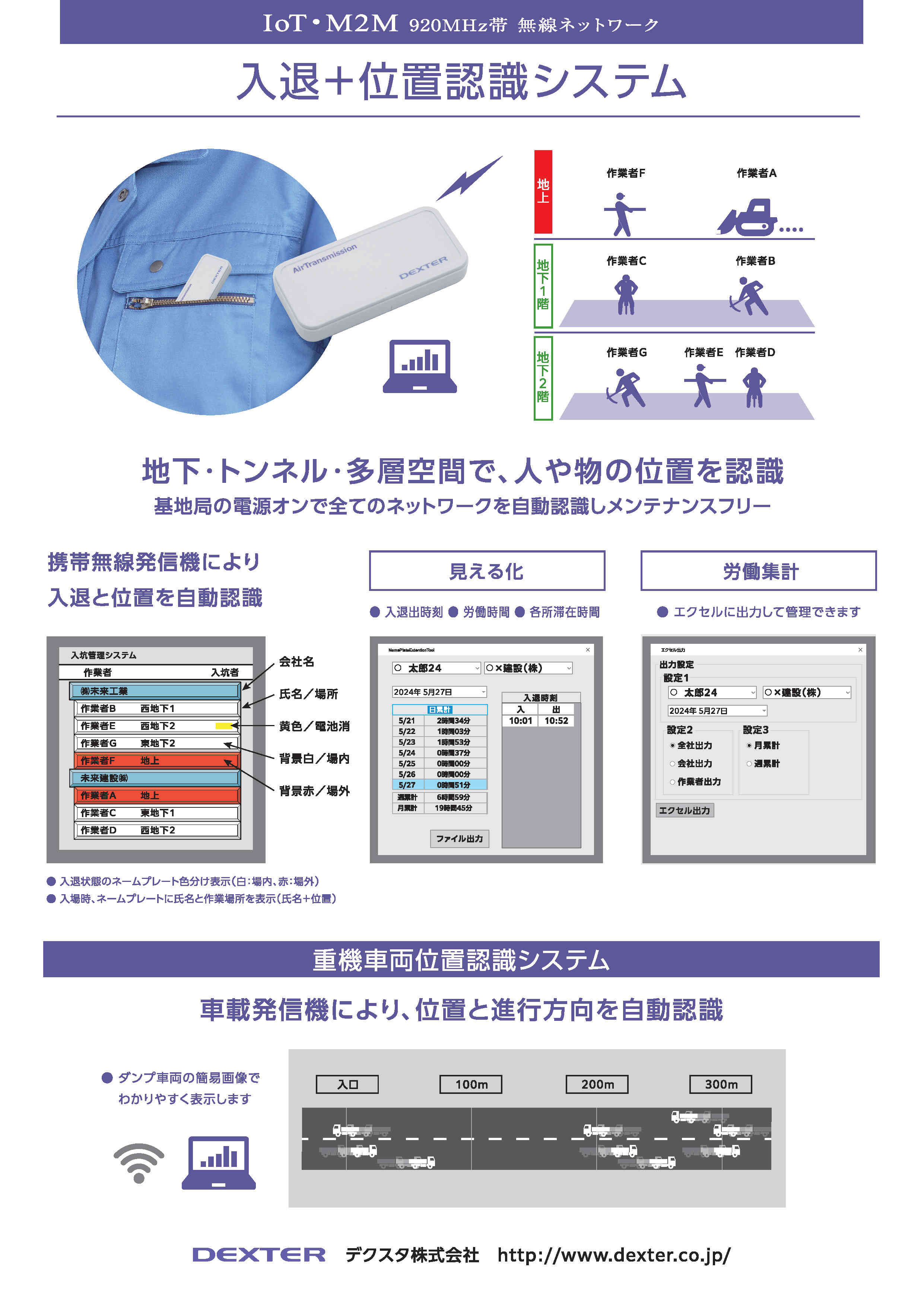 入退と位置認識システム